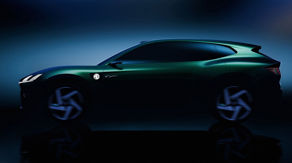 carwowuk's tweet photo. INCOMING: All-new MG Flagship! 

MG has shown off the Cyber Concept at the Festival of Speed 2026, and we're getting serious Purosangue vibes from the design! 

🔥 Previews a future flagship SUV!
🔥 Sloping roof & twin spoilers!
🔥 Dual-motor drivetrain expected!
🔥 Full-length light bars at the front & rear!
🔥 Likely to be unveiled next year!

If you were in the market for an all-new SUV, could you be tempted by this budget Purosangue? 👀