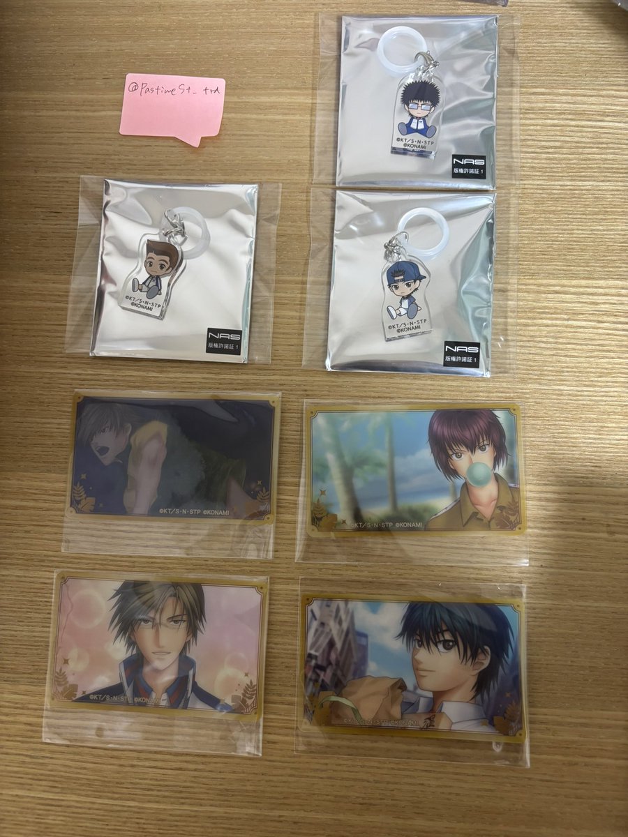 PastimeSt_trd's tweet photo. 【交換/譲渡】新テニスの王子様 ドキサバ 20周年 記念展
◆アンブレラマーカー
譲: 乾、河村、宍戸
求: 木手1点、決まり次第定価
◆クリアシート
譲: 越前、手塚、白石、丸井
求: 木手各1点、決まり次第定価

7/19テニサミ、7/18本記念展→アニカフェ手渡し
お気軽にお声がけください🙌 https://t.co/rpz6CvaAX5