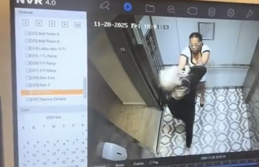 Redpirate91113's tweet photo. @DailyLoud The black lady attacked the white lady at this point. Then trapped her in the elevator for over 10 mins with time cut out of a 10 minute beating that didnt get leaked on the internet 🛜 https://t.co/SaIk01r4Ev