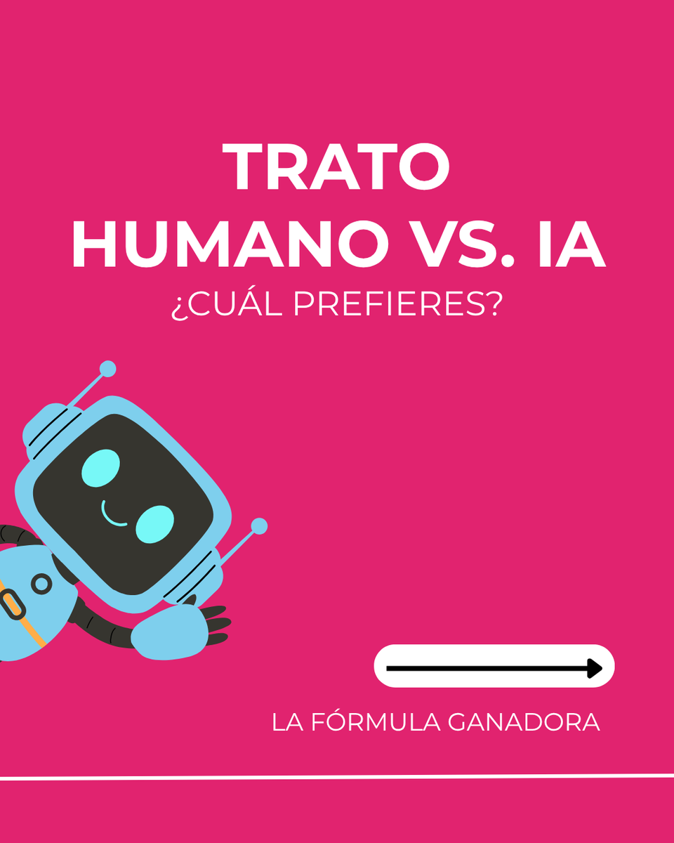 mcomnewgroupe's tweet photo. ¿IA o hablar con una persona?

La #InteligenciaArtificial responde rápido pero hablar con una persona aporta empatía.

💬¿Tú qué prefieres al contactar con #Empresas?
🤖IA,👤Persona o⚖️Una combinación de ambas.
¡Te leemos!👇

 #AtenciónAlCliente #Innovación #MCom https://t.co/JDpSusPC3t