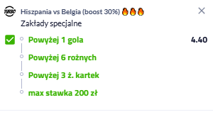 DKWiedzy's tweet photo. Boost na dzisiejszy mecz Hiszpanii 🇪🇸 z Belgią 🇧🇪
Wiele nie potrzeba, a kurs wysoki 📈
Najtrudniejsze żółte kartki z powodu mało agresywnych ekip. Sędziuje Michael Oliver, który pokazał w tym turnieju średnio 4 kartki na mecz.
#bukmacherka #typy #forBET https://t.co/zKn7EOAdlj