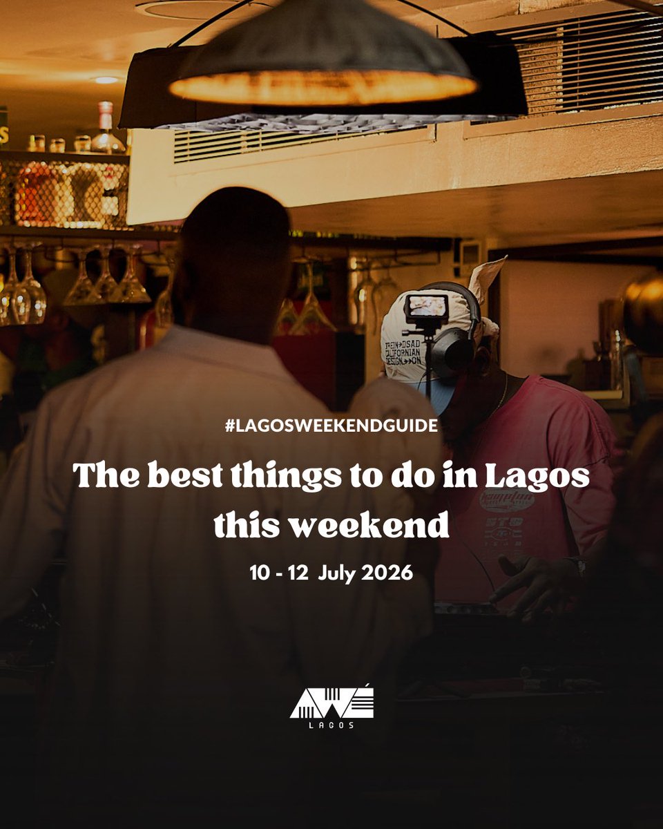 AweLagos's tweet photo. Looking for things to do in Lagos this weekend (10–12 July 2026)? ✨

From Afro House day parties and film screenings to theatre productions, art exhibitions, raves and live music, here are some of the best events happening across Lagos this weekend.

#LagosWeekendGuide https://t.co/onNCCvIi3T