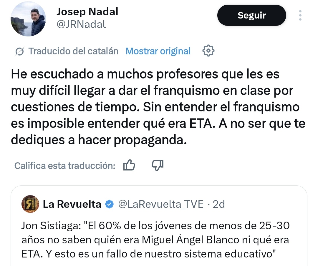 JosemaVallejo's tweet photo. En 1968 te pones a luchar contra el malvado dictador, pero Franco se muere en 1975 y, por lo que sea, llega 1987 y matas a señoras que hacen la compra y a niñas que duermen, en 1991 y 2002 matas a más niñas, más gente en 2006, sigues en 2009, 2010...

Pero que ETA porque Franco. https://t.co/7i3fpse1Il