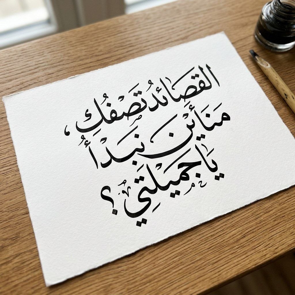 AI_News_AR's tweet photo. 🖋️ حين تتحدث الكلمات بصمت الفن

البرمبت 👇
لوحة خط عربي احترافية على ورق فاخر فوق طاولة خشبية مع قلم حبر وإضاءة سينمائية دافئة، في المنتصف عبارة:
“اكتب القصيدة”
بخط عربي فخم وواضح، جودة 4K واقعية.

#برمبت #الذكاء_الاصطناعي #prompt #chatgpt https://t.co/TeVf8uqLSg
