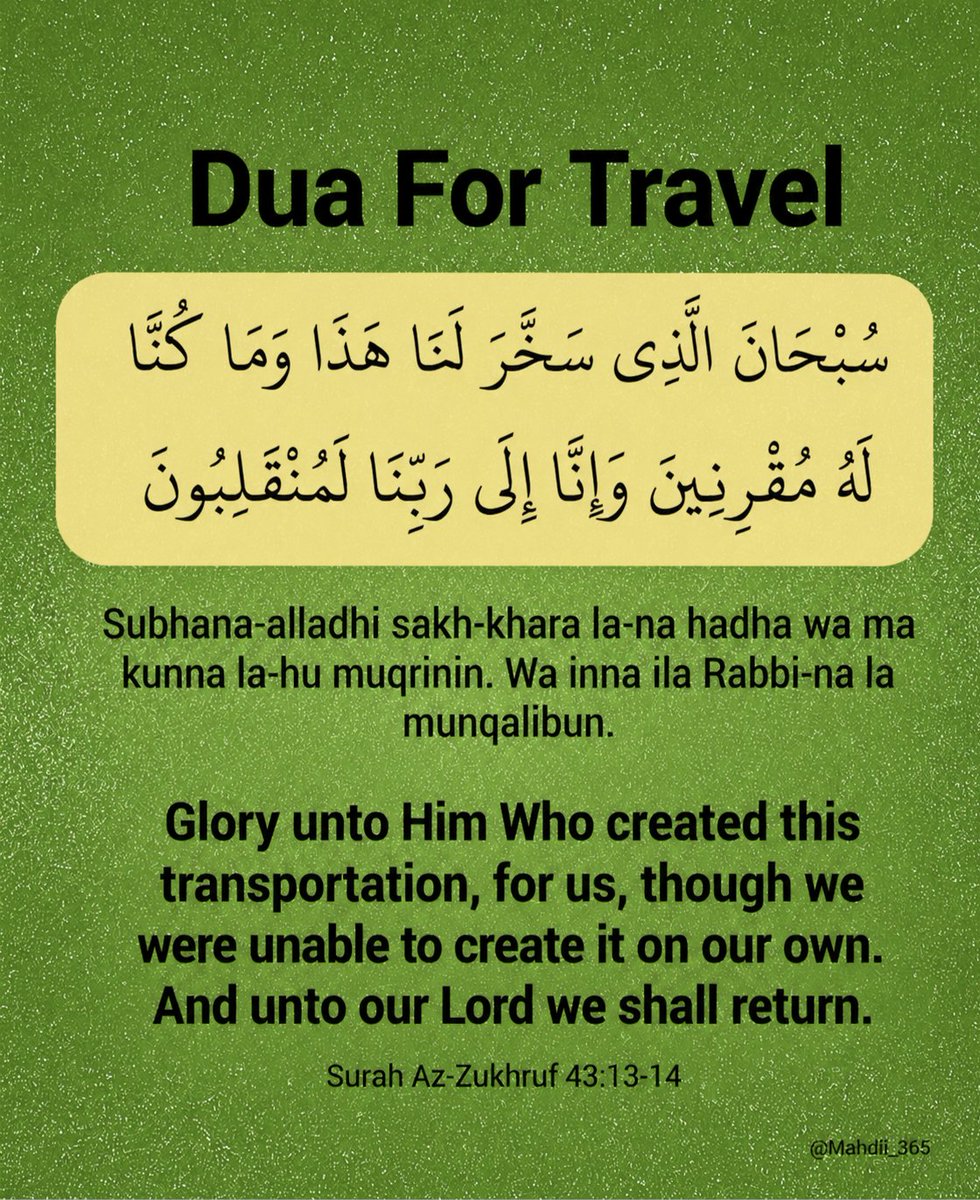 Mahdii_365's tweet photo. Du'a for travel: https://t.co/4OpxMXSLhX