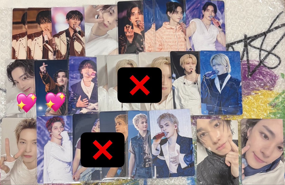cryer_'s tweet photo. @ynjn_wwmg 検索より失礼します。
與那城148,153,156,157,158を所持しておりますが、お借りした画像の💖川西と2:2の交換は可能でしょうか？
ご検討よろしくお願いいたします。 https://t.co/EnIHNqzRPL