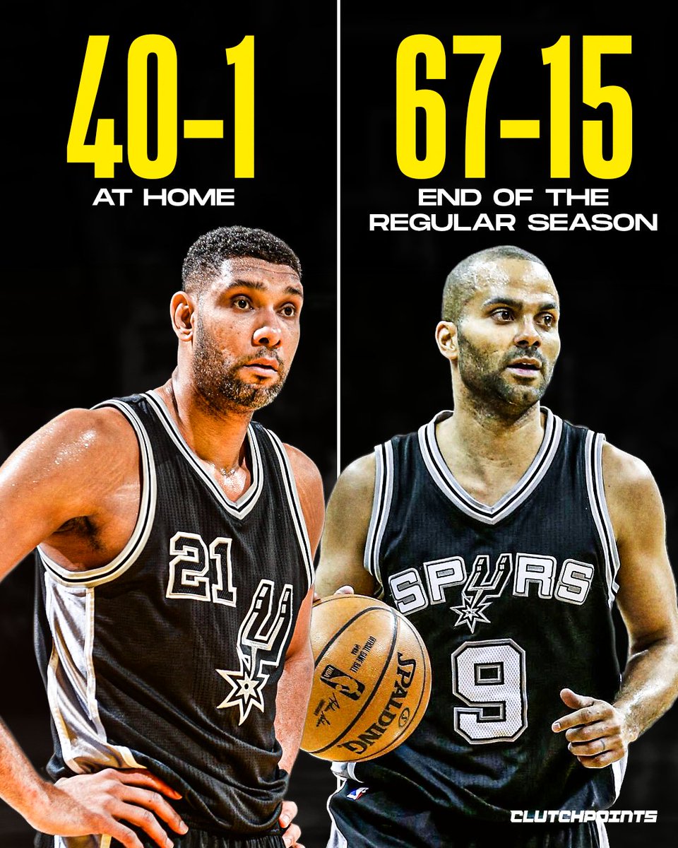 SpursNationCP's tweet photo. The 2016 Spurs don't get talked about enough.

🏠 40-1 at home
📈 67-15 record
🐐 Tim Duncan's final season
One of the greatest teams to never win the title. https://t.co/PJLkSUHrOG