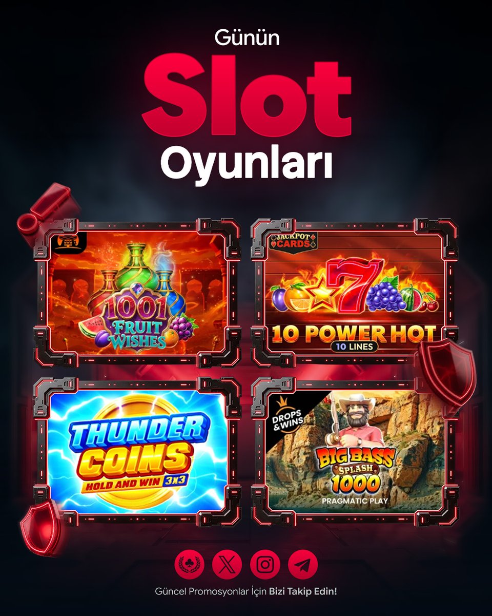 bhsnecom's tweet photo. 👉Günün kazandıran #slot oyunları Bahsine’de seni bekliyor!
👉Yüksek #RTP, büyük çarpanlar ve free spin fırsatlarıyla şansını artır!

⭐️1001 Fruit Wishes
⭐️10 Power Hot
⭐️Thunder Coins: Hold and Win
⭐️Big Bass Splash 1000

👑Giriş: https://t.co/FPezmc4Wic https://t.co/xHUsQ0hdbx
