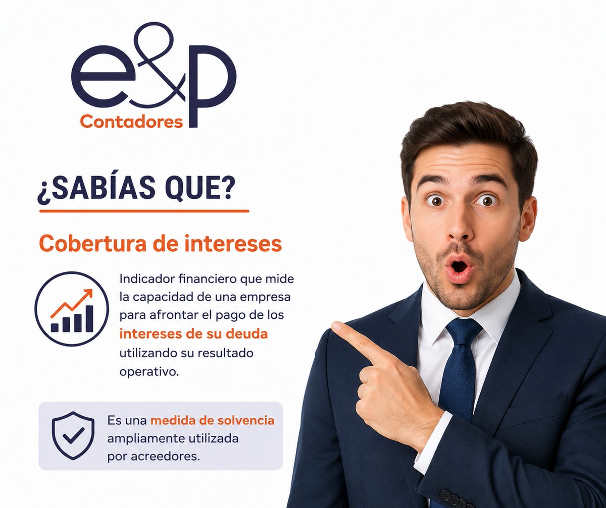 eyp_oficial's tweet photo. 📊¿Sabías que la cobertura de intereses puede revelar la solidez financiera de una empresa?
Este indicador mide la capacidad de una empresa para afrontar el pago de los intereses de sus deudas utilizando su resultado operativo.
#Contabilidad #Finanzas #Empresas https://t.co/tijZMkRuiJ
