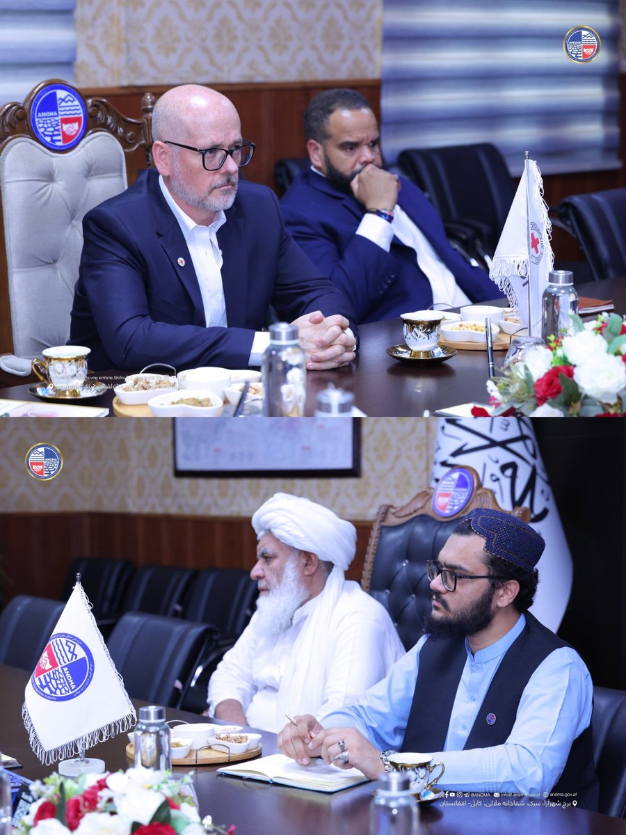 BurhanKhanSh's tweet photo. A productive meeting with Mr. @JohannesBruwer1 Head of the International Committee of the Red Cross #ICRC in #Afghanistan , where we discussed strengthening cooperation on key humanitarian priorities, including support for landmine victims, access to healthcare for conflict affected communities, emergency information sharing mechanisms, and other areas of mutual interest.
#ANDMA remains committed to advancing strategic #partnerships and working closely with humanitarian partners to enhance preparedness, strengthen coordination, and deliver timely assistance to those most in need.
@ICRC @ICRC_af @ICRC_AsiaPac