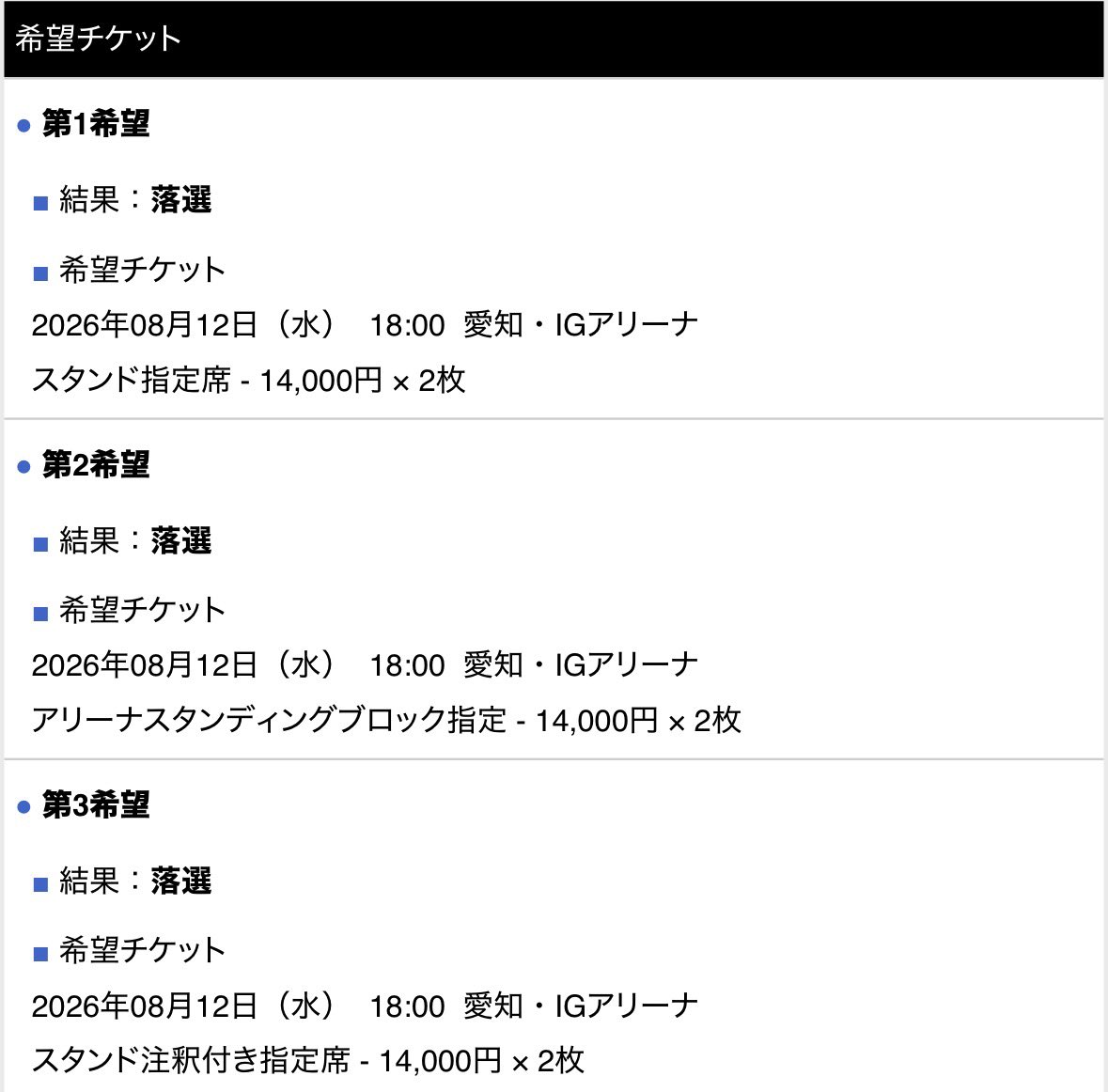 Maximum_Huavo's tweet photo. そしてワンオクのチケットは当たらない https://t.co/XibRfBpgZd