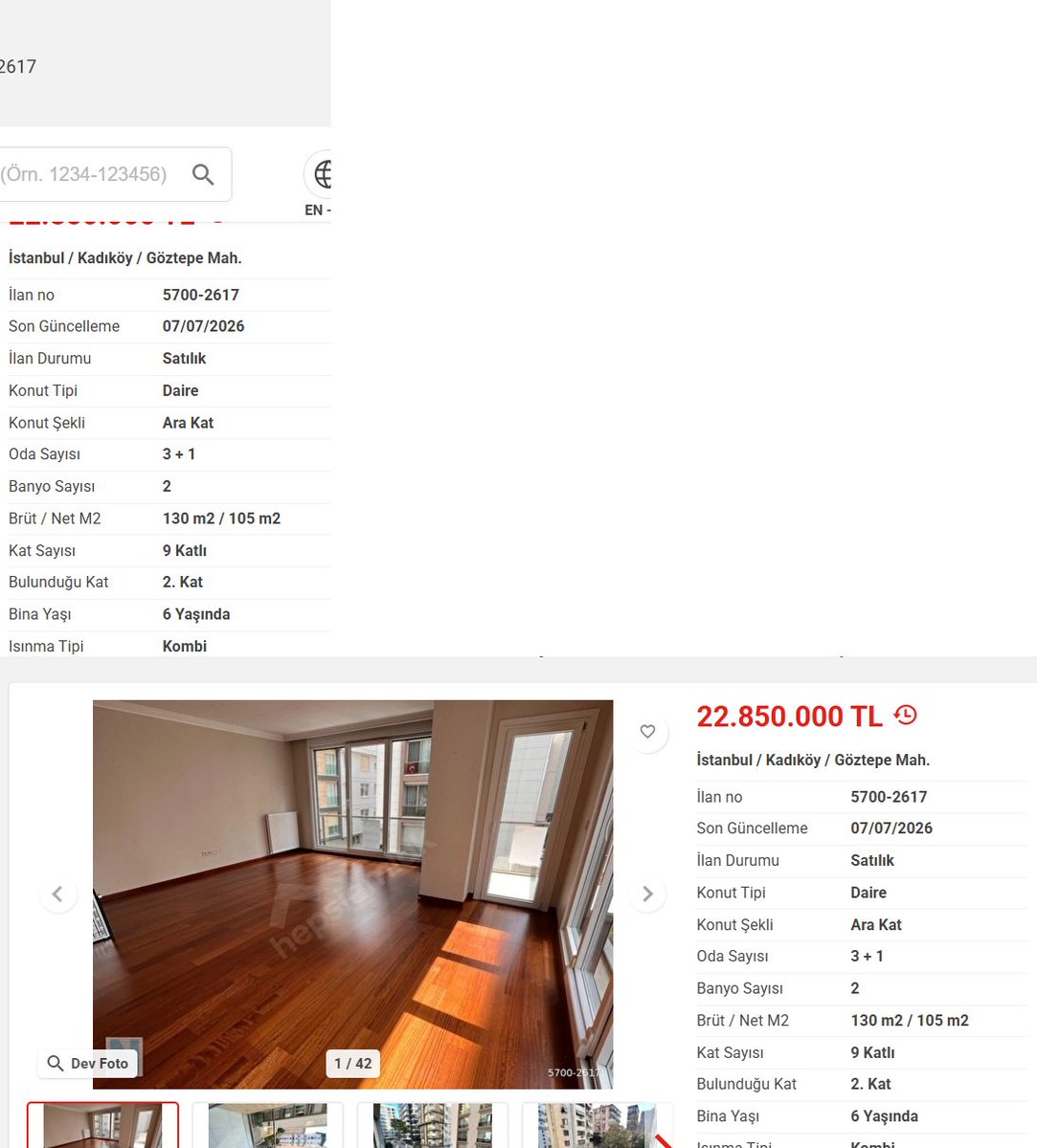 Mervemrtogluu's tweet photo. İstanbul · GÖZTEPE · 3+1 · 105 m²
İlan: 22.850.000 ₺ | GetEmlak orta tahmin: 35.038.185 ₺
Bu ilan piyasa ortasının yaklaşık %35 altında; Kadıköy'de değer fırsatı olabilir.
#emlak #konut #fiyat #İstanbul #GÖZTEPE https://t.co/EiRUNSKeTK