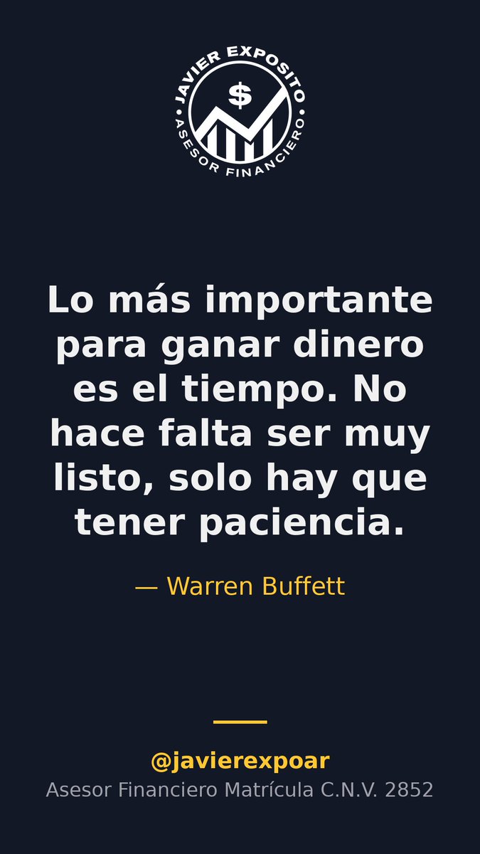 JavierExpoAr's tweet photo. Warren Buffett: "Lo más importante para ganar d....."

#Frases #Inversiones #Finanzas #Bolsa #Mercados https://t.co/AVuCLS3nSC