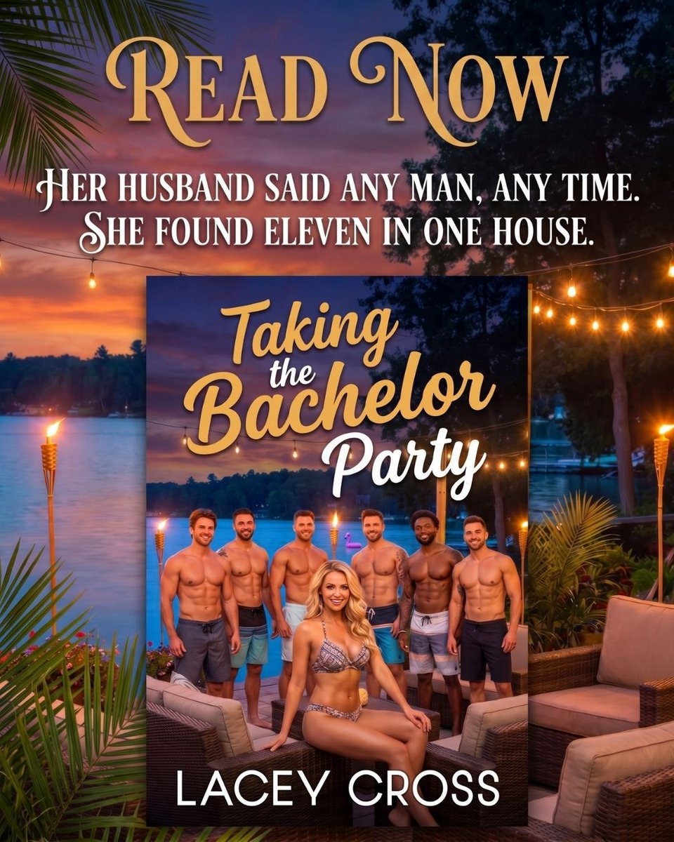 Cross28Lacey's tweet photo. Taking the Bachelor Party (Hotwife Starter Pack)! https://t.co/6C0ghGmrjj

Her husband said any man, any time. She found eleven in one house.

#MFMM #Hotwife #HotandSpicy #HotwifeStarterPack #QuickRead https://t.co/zdvzpHPOaa