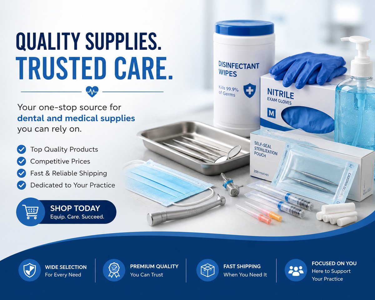 medentrx's tweet photo. Keep your practice stocked with quality supplies from MEDENTRX! 🩺📦 Trusted dental &amp; medical products at competitive prices, we have the products you need to keep your team prepared.

Visit and Shop: https://t.co/OXMuO2lK5P 
#MEDENTRX #DentalSupplies #MedicalSupplies https://t.co/gdJCbF9aVx