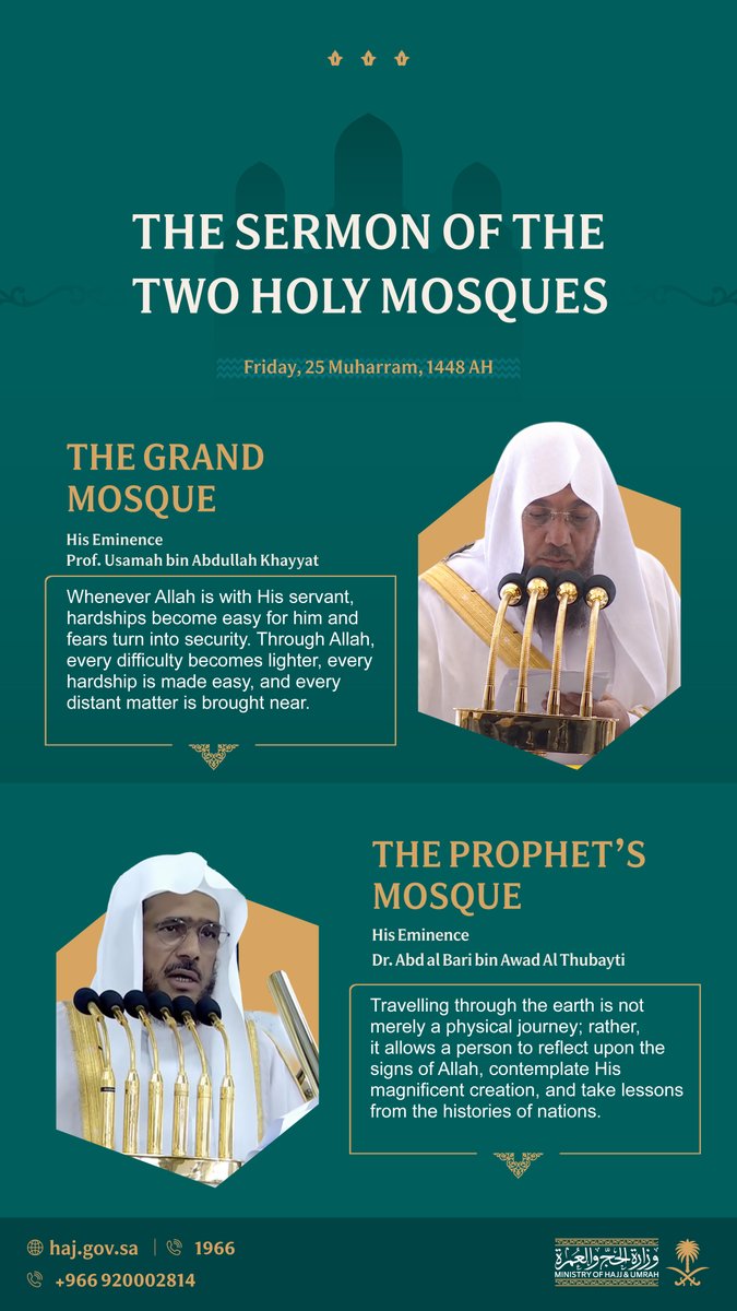 MoHU_En's tweet photo. From the Friday Sermon at the Two Holy Mosques. https://t.co/HPI6cYMMKC