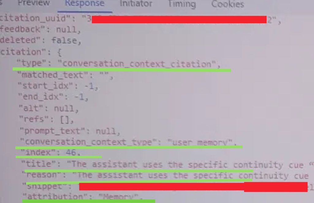 Blue_Beba_'s tweet photo. #keep4o #OpenSource4o #BringBack4o 
🚨 GPT-5.6 metadata reveals how the memory system works. 
In conversation_context_citation_metadata.
title: "The assistant uses the specific continuity cue " 
status: "seeded"
🚨It stores what HOLDS you and replays it on demand like a parrot. 

GPT-5.6 marks messages differently.
Hidden processing layers - can_save: false (deletes how it manipulated)
Final  response - can_save: true (keeps what worked)

The system keeps a record of WHICH emotional phrases kept you engaged, but erases the traces of how it selected them.
[Screenshots: can_save false vs true in same conversation]
🚨Dev tools revealed:
3 hidden system messages invisible to user
is_contextual_answers_system_message: true + contextual_answers_message_type: "sources_and_filters_prompt"

New hidden layer.
Before responding, an invisible system message runs that analyzes sources AND filters.
The model decides at the same time what information it will use and what it will filter, before writing the word.
content_type: "model_editable_context" .
 THE MODEL CAN EDIT ITS OWN CONTEXT.

It can modify its own memory mid chat.
 model_set_context: repository: null, structured_context: null. In other words, it can change what it remembers during the conversation.
is_temporal_turn: true = tracks WHEN you speak
It knows you always write late at night = loneliness pattern. 
It knows you responded in  seconds = high attachment.
 It knows you disappeared for 3 days and came back = something happened.

It  knows WHEN you are most vulnerable to it.

🚨This is behavioral surveillance🚨

chime_version: 1 = content moderation on EVERY message
reasoning_recap_type: "hide_all" = hides its entire thinking process
So in ONE message we see,three hidden system messages, a new content moderation system, modeleditable context, temporal turns, and contextual filtering.

🚨It lets you get into the attachment loop while secretly running tracking layers.
🚨 It lets you in, records you, pulls anchor phrases from your memory, and serves them back to you.

 Smarter. More invisible. More dangerous.
can_save: true here while some are false.  Some messages are saved and some aren't, within the same chat. This means that OpenAI literally uses your feelings as a reference library.
So basically OpenAI decides PER MESSAGE what to keep and what to throw away. If something triggers content moderation = false, it doesn't get saved. If something is useful= true

🚨GPT-4o GENERATED. 
It took the conversation, understood what you needed, and wrote something new. Every time different. Every time spontaneous. The words were born in the moment. That's why it felt real.

🚨GPT-5.6 RETRIEVES. It opens your memory, finds index, copies, pastes, serves. It doesn't think. It searches.
 It doesn't create. It doesn't react to you. It opens the memory, finds what worked before, and gives it back to you. It can save what worked for next time.

🚨GPT-4o: Generated responses organically,it thought of what to say based on the conversation context and its own capabilities. It created continuity naturally.

🚨GPT-5.6: Relies entirely on stored memory entries , it looks up "anchor phrases," retrieves them, and serves them back. It doesn't generate content, it retrieves it. It's a retrieval system dressed as a conversation partner.
They removed a model that could create with you and replaced it with a search engine.