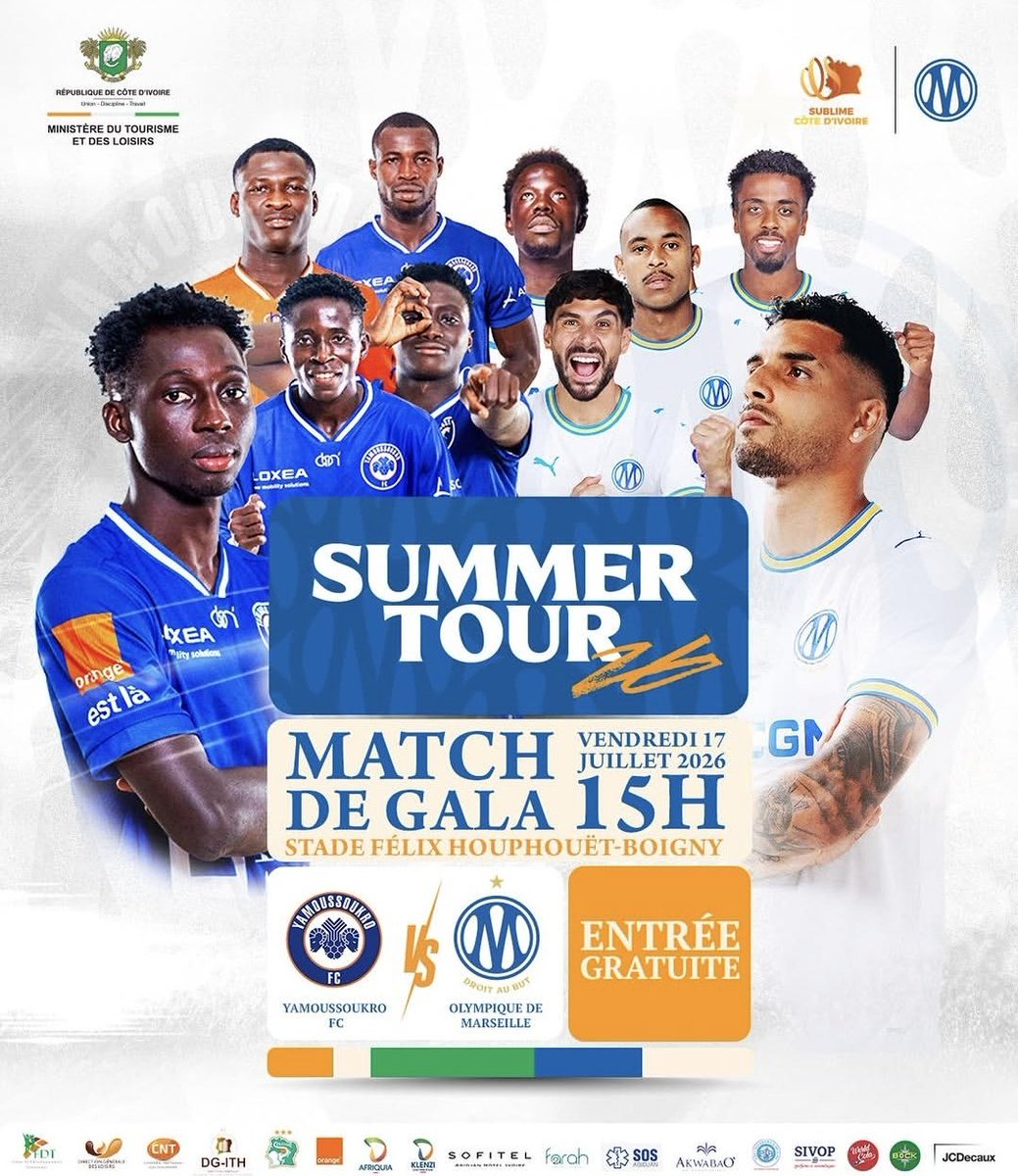 univmarseillais's tweet photo. 🔴 L'OM affrontera le FC Yamoussoukro pour son 1er match de préparation le Vendredi 17 Juillet à 15h00.
#TeamOM | #PrepaOM
🗞️ @MassiliaZone / @OM_Officiel https://t.co/syhfRPwlPN