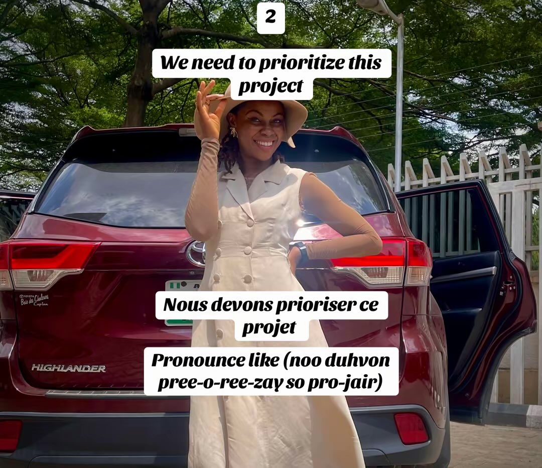 PriscillaVessel's tweet photo. This is French for professionals. Corporate lingo or Corporate Jargons in French. #corporatelife #corporate #frenchlearners #learningfrench #thatnigerianfrenchlady https://t.co/vp389m61tr