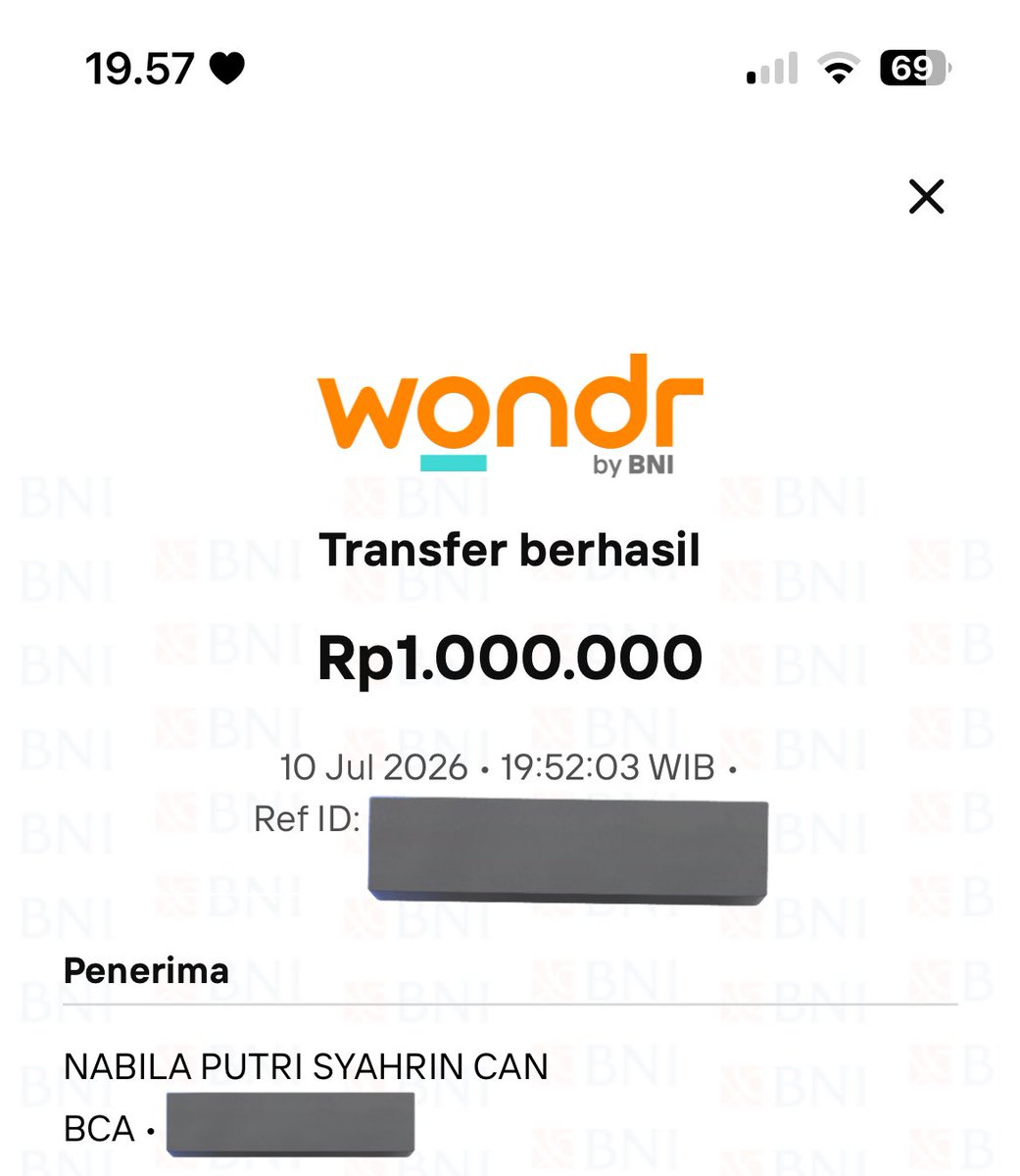 goldenlifeyeah's tweet photo. haloo @BNI @BNICustomerCare wondr lagi trouble kah? tadi habis tf ke suami gagal tapi saldo kepotong, giliran tf ke rek bca sendiri berhasil. nisa tolong dibantu? udah hub cs wa dan cs 1500046 tapi gak gercep semua nih https://t.co/WgdPcUak9b