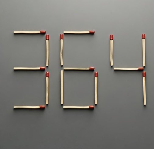 Durenajjaf7825's tweet photo. Can you make a number greater than 364 by moving only 1 matchsticks? 👀

Only 0.11% will succeed? https://t.co/upDgyw7KU9