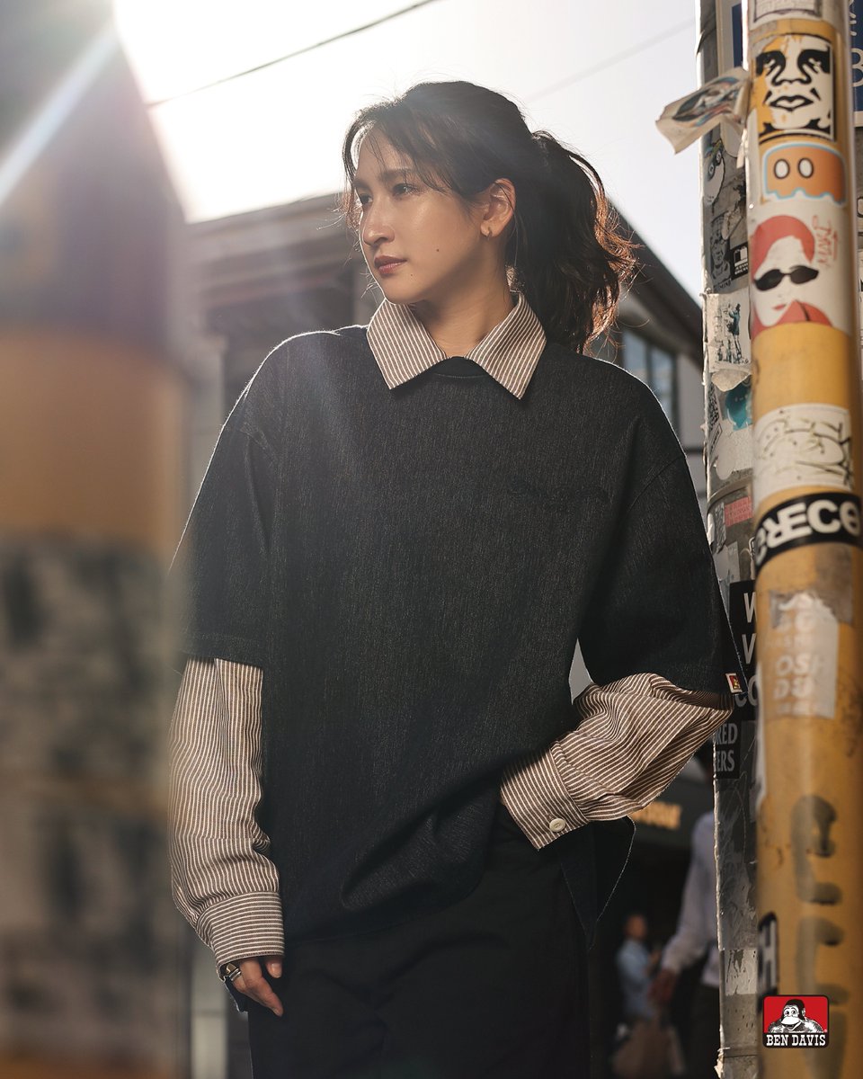 BendavisJp's tweet photo. WOMEN 
tops: Mix Half Zip Shirt Ⅰ〈Ben Davis 90th Anniv. Capsule collection Curated by POGGY〉 ▶︎https://t.co/dA9wuuyron
tops: KNIT DENIM CREW▶︎https://t.co/tKUuoQvUhJ https://t.co/vhuI2AGmCT