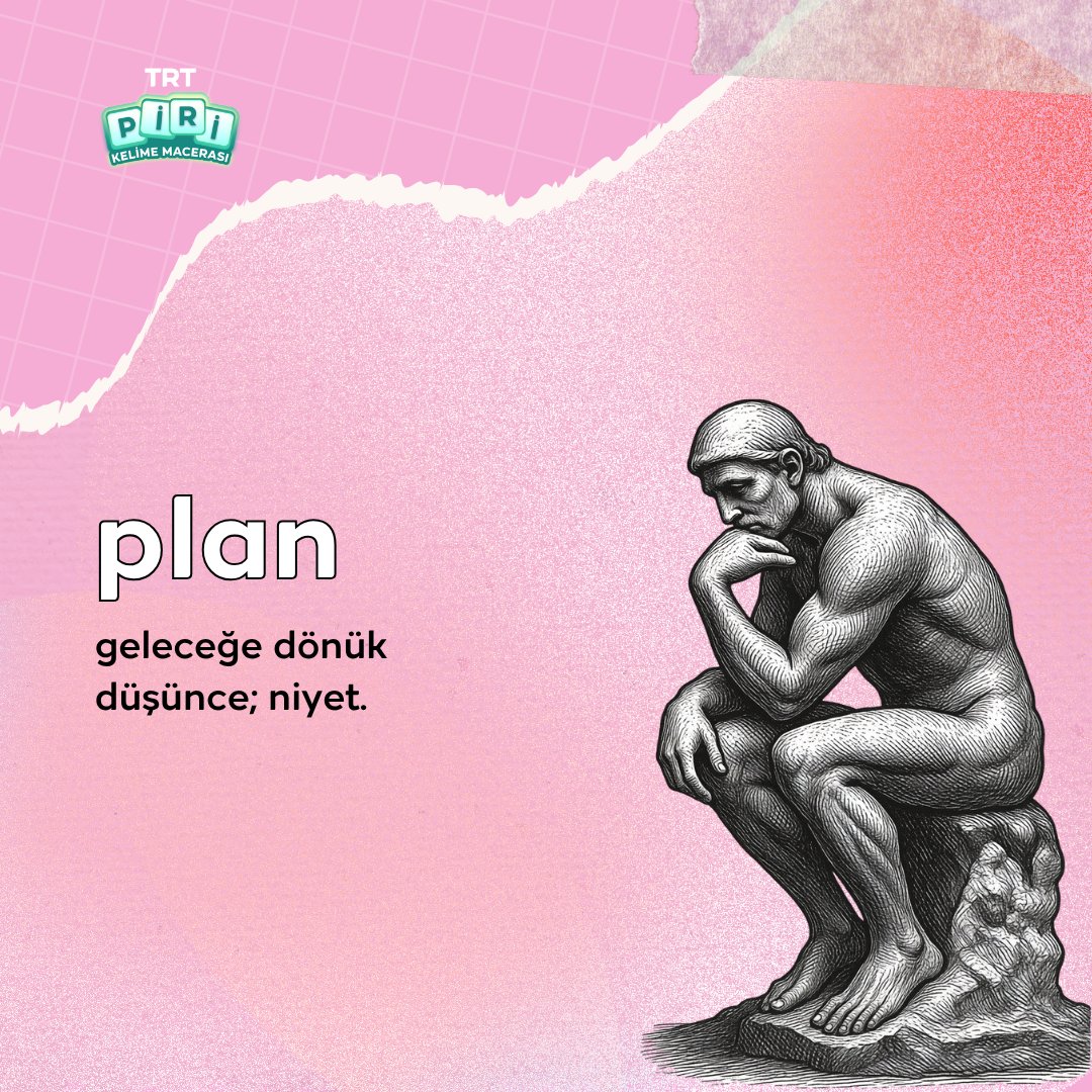 trtpiri's tweet photo. "Plan” dediğimizde senin aklına neler geliyor? Yorumlara bekliyoruz! 💬

Türkiye'nin kelime oyunu Piri, birbirleriyle yarışmaya hazır kelimeseverleri bekliyor! 👀

#TRTPiri #KelimeOyunu https://t.co/7jQIY7c5kn