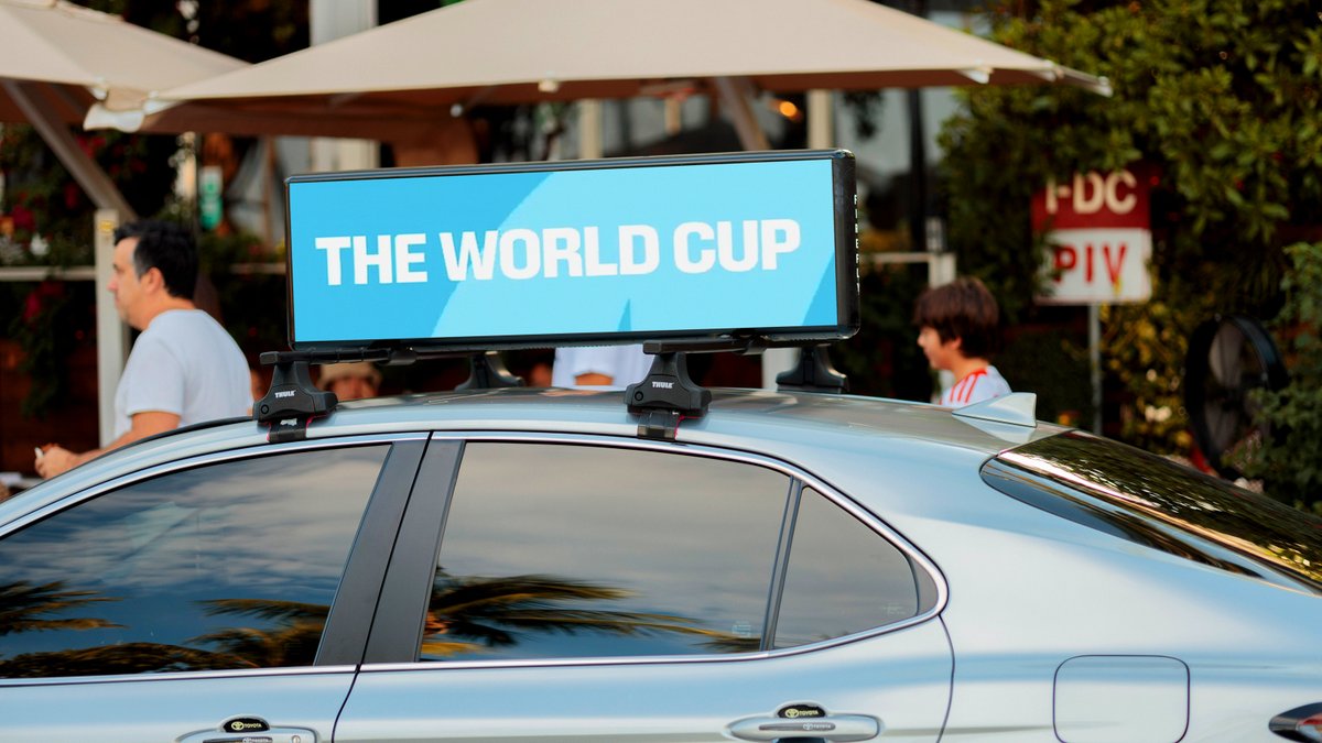 Firefly_Cities's tweet photo. World Cup momentum, delivered across Miami. ⚽🌴

FIFA is live across Firefly digital tops, bringing tournament messaging to the streets where fans, visitors, and locals are already moving.

From kickoff to the final whistle, the city becomes part of the campaign.

#Firefly #DOOH https://t.co/PT7WAtmMCn