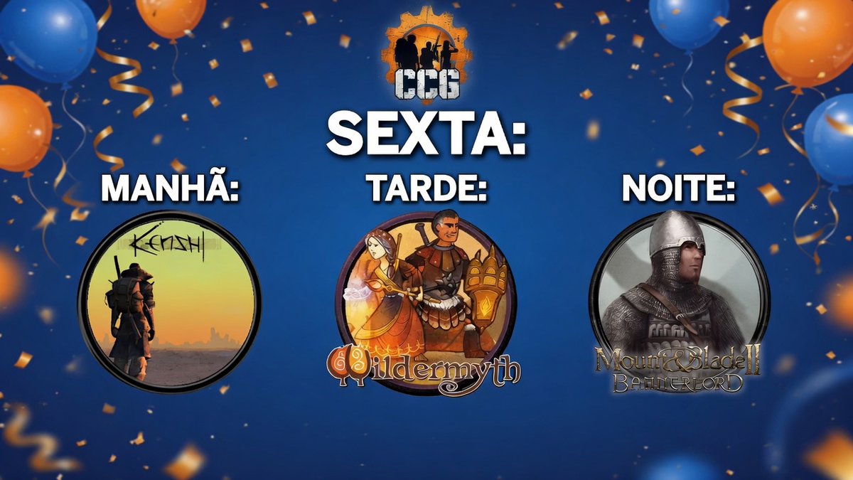 clubeculturag's tweet photo. Fala, clube, beleza?
Aqui é o Lemm! Esse fim de semana teremos live 24 horas! Se liga na programação e no sorteio. Detalhes nas imagens.
#ClubeCulturaGamer #CCG #Lemm #Kenshi #MountAndBlade2 #HellClock #DarkestDungeon2 #SORTEIO https://t.co/oKJU1dcQaJ