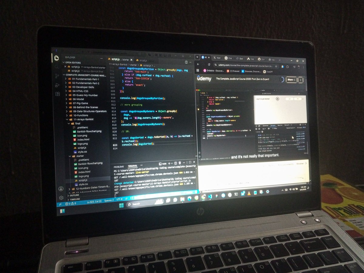 dawnpixel_'s tweet photo. Learning JavaScript has never been easy oo 😄🧑‍💻

One minute your code is working, the next minute you're fixing a bug 😔. https://t.co/PFmAAgD0Rj