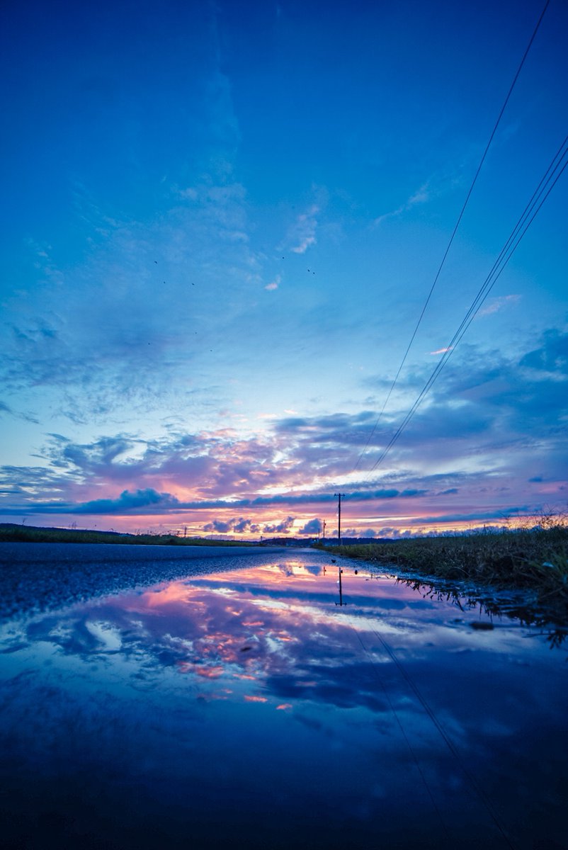 gajumaruu_s's tweet photo. 雨上がりに見た美しい夕焼け空 https://t.co/BqO1O76EiH