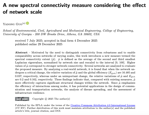 epl_journal's tweet photo. FREE TO READ - OPEN ACCESS
A new spectral connectivity measure considering the effect of network scale
by Yadong Guo
@universityofga
#FreeToRead #OpenAccess
👉 https://t.co/tWcFwKsidX https://t.co/k9rI1ow4wS