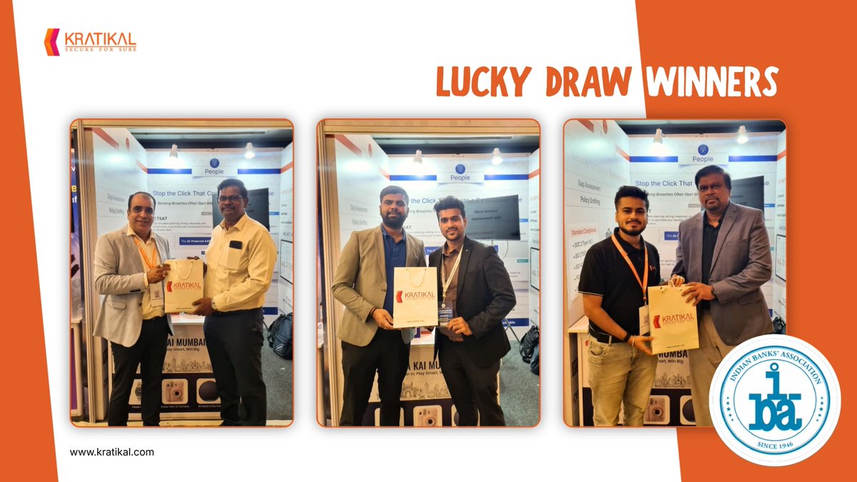 kratikal's tweet photo. A great experience at the IBA Event!

It was a pleasure connecting with banking and financial industry leaders, exchanging insights

Thank you to everyone who visited our booth and engaged with us. We look forward to building meaningful partnerships &amp; continuing the conversation. https://t.co/GpdehHNgKK