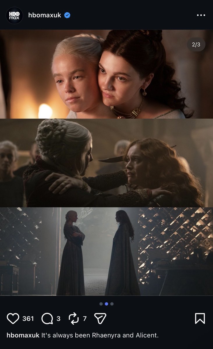 rhaenicentfiles's tweet photo. “It’s always been Rhaenyra and Alicent.”

— the official @HBOMaxUK insta account https://t.co/092vY79B2g