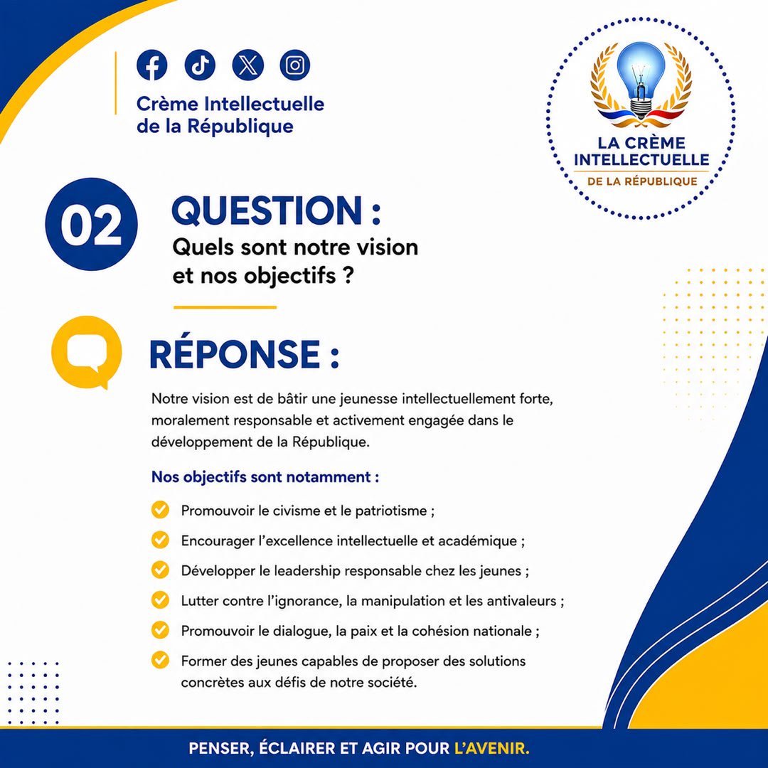 cremerdc_01's tweet photo. Qui sommes-nous ?

Prenez quelques minutes pour lire, comprendre et partager autour de vous.

Ensemble, pensons, éclairons et agissons pour l’Avenir.🧠💡🇨🇩📚 https://t.co/3jqwNqOdTV