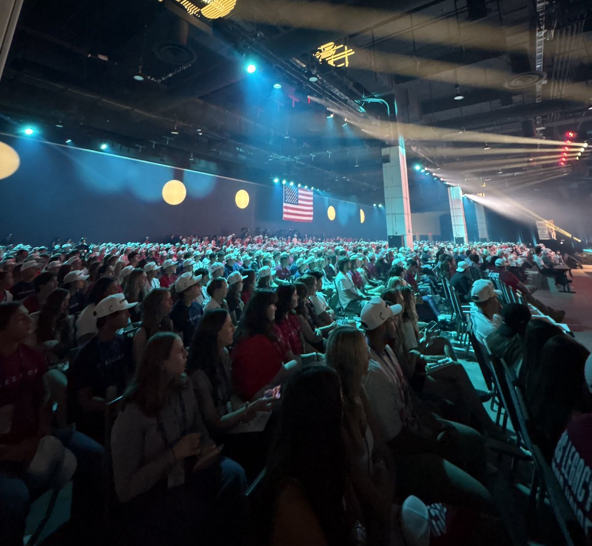 TPUSA's tweet photo. Ten months without Charlie.

But the movement he built only continues to grow.

Today, 2,500+ TPUSA students are gathered at our largest Chapter Leadership Summit yet, carrying on his legacy and preparing to fight for freedom on their campuses this fall 🇺🇲

@tpusastudents https://t.co/3aYkxgGxbl