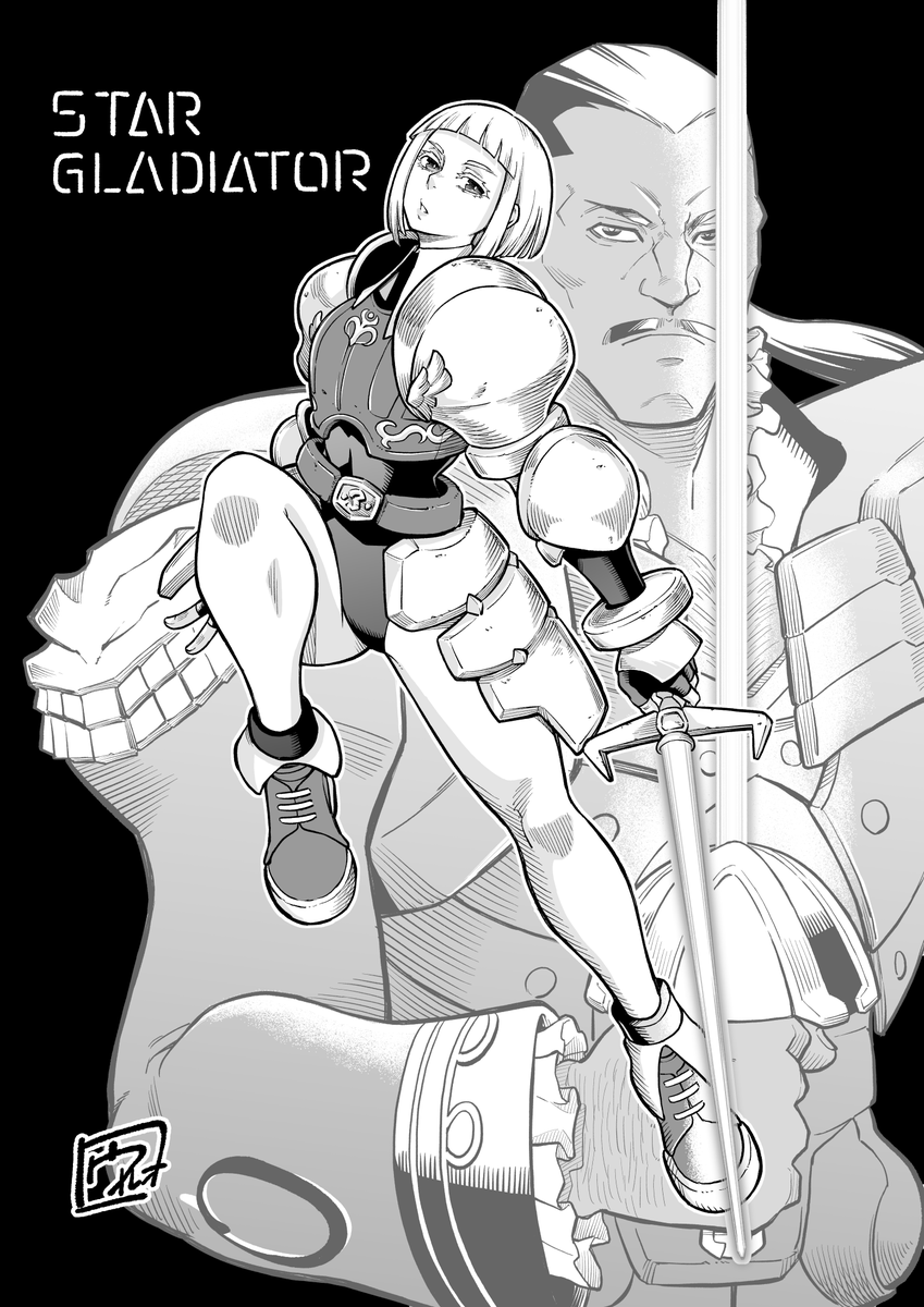 uruooohasi's tweet photo. スターグラディエイター
＃格ゲーキャラ描こうぜ https://t.co/yim0AgOGYs