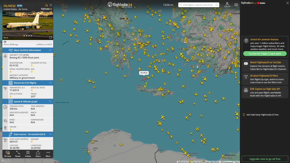AIYeyENGDdJkjTr's tweet photo. July 10, 2026
#Souda Bay NAS ==> #RAF Mildenhall #Offutt Air Force Base, Nebrask
#OLIVE32 #AE01CF USAF RC-135W Rivet Joint https://t.co/uNFj6DVWBj