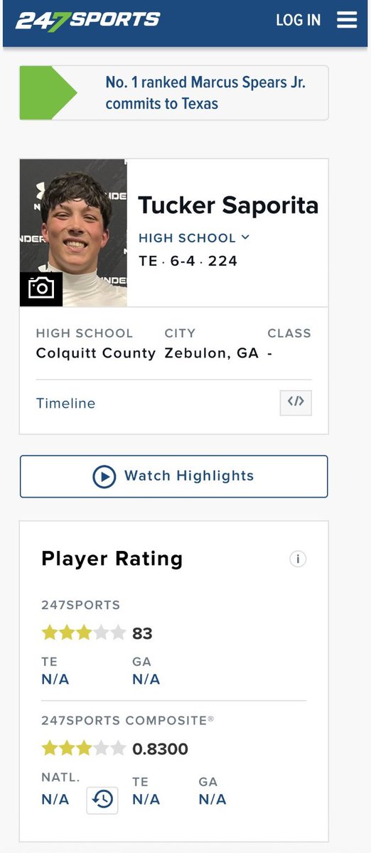 TLS2008Ga's tweet photo. #AGTG Beyond blessed to be ranked a ⭐️⭐️⭐️star by @247Sports!!! @CoachHoon @blessedsa9 @Coach_Chatman09 @benmoore247 @MattDeBary @RustyMansell_ @TJ_Randall12 @JeremyO_Johnson https://t.co/0id8Nr1xr4
