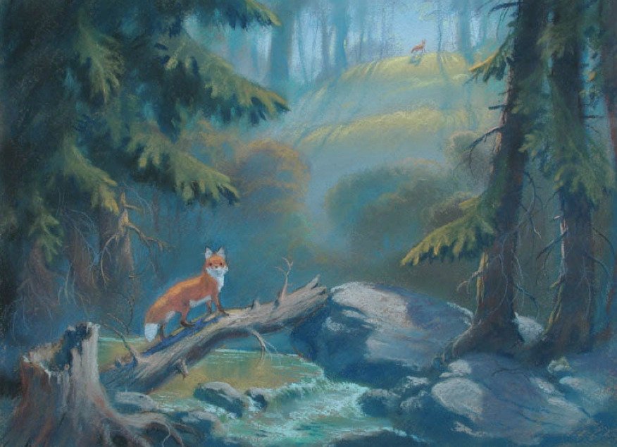 DisneyReact's tweet photo. 🎨 Arte conceptual de 'Tod y Toby' (1981) realizado por el ilustrador Mel Shaw https://t.co/8KVXg4MrHc
