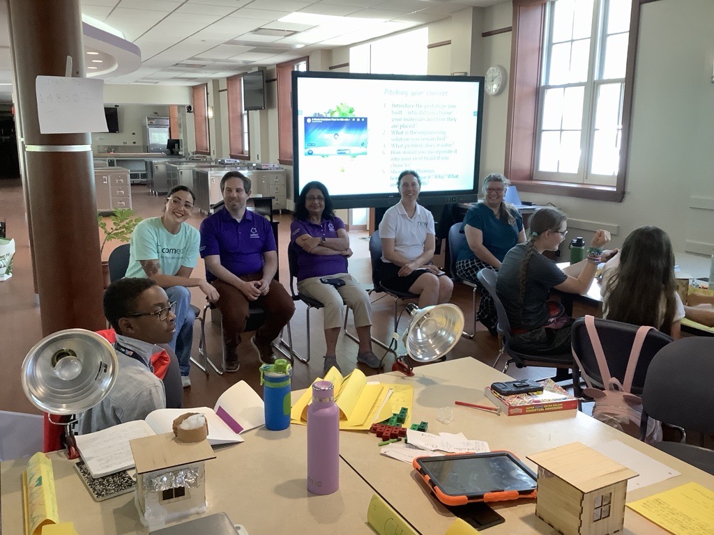 NIUSTEAM's tweet photo. NIU STEAM’s Energy Innovators Camp has been busy visiting the CAPER prairie and visiting with members of the ComEd Energy Efficiency and Power of STEM Programs who spoke to how electricity is delivered to residential homes. https://t.co/8WuHwq63H1