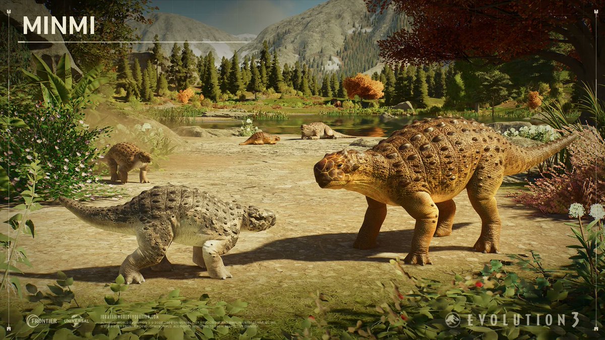 EvoSquareYT's tweet photo. first look at the chubby baby Minmi in Jurassic World Evolution 3!   

Both Minmi and Torosaurus are coming to the game for FREE on July 14!

(repost because I was so excited I didn't see the date in the original JWE3 post lmao) https://t.co/LrbreXbvMz