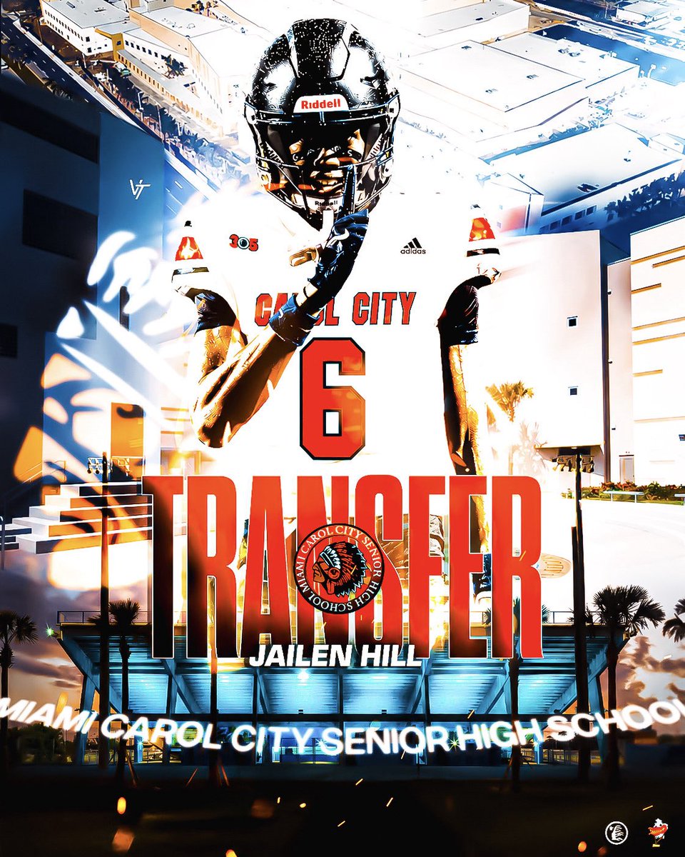 polk_way's tweet photo. 🚨 BREAKING: 2027 4 ⭐️ CB Jailen Hill (@JailenHxll ) has transferred from St John Bosco (California) to Miami Carol City.
Hill racked up 6 INT’s and was a leader for the Bosco defense that played a national schedule. Hill is currently committed to Nebraska and has experience playing with South Florida talent like Aden Johnson and Nick Lennear from the 7v7 circuit this offseason. MONSTER GET for the ZUUU.