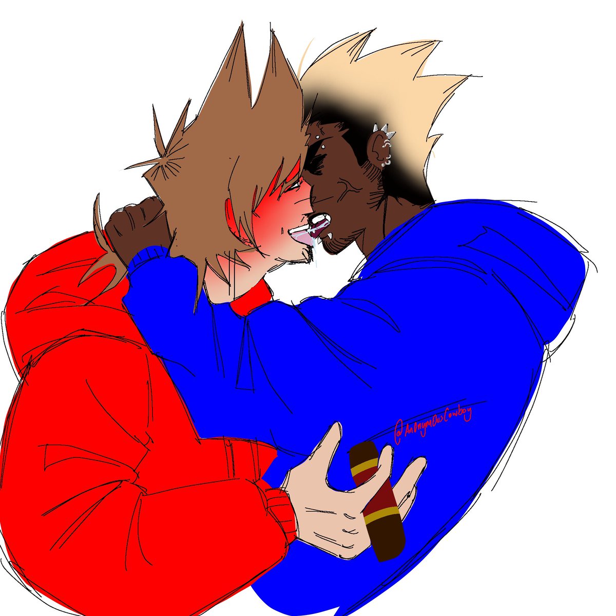 An0nym0usCowboy's tweet photo. Remember when I said I would draw Tom get his mouth devoured by everyone in that house if I reached 67 followers?
#eddsworld #tomtord #tomedd #mattom
(Sorry for the quality ๐) https://t.co/4Z9AwXHloG