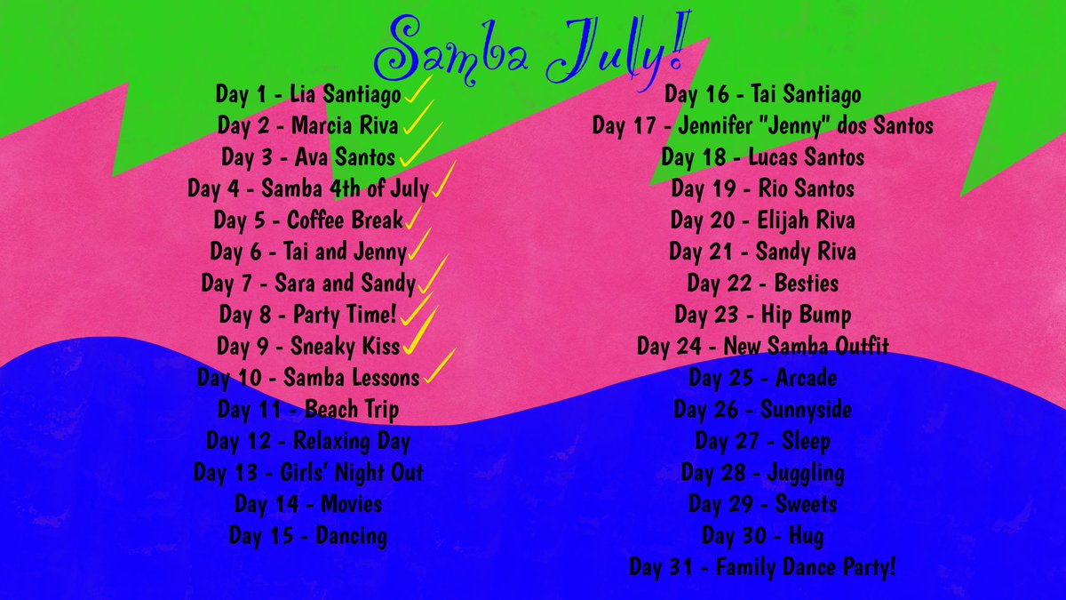SparkCartoons's tweet photo. Samba July - Day 10: Samba Lessons
During her dance class, Lia explains to her students about one of the most important fundamentals of samba dancing.
#SambaTimeCartoon #SambaJuly2026 #DanceClass #BlueLightningDoodles https://t.co/v5lgc4Vl1V