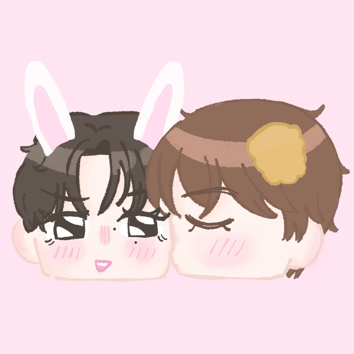 apelcide's tweet photo. 🐰🩷🐶 #귭청 https://t.co/Y9q75z48Fb