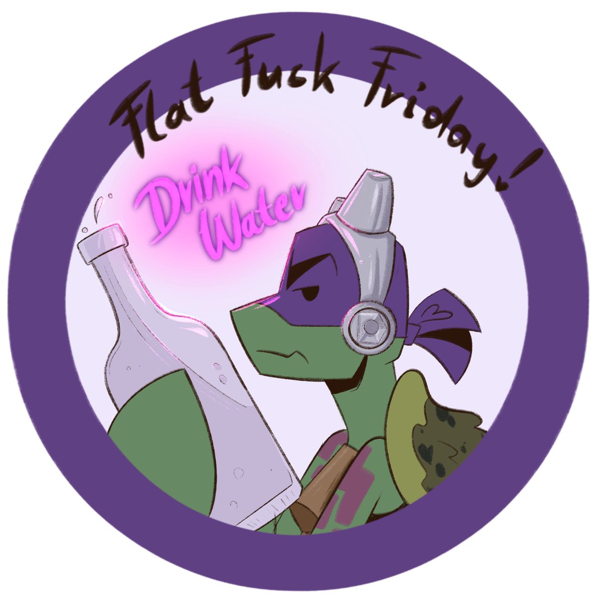AWSticky's tweet photo. Happy #flatfuckfriday everyone! I hope ya all remember to drink enough water 💜✨

#rottmnt #tcest https://t.co/NlGztezA6Z