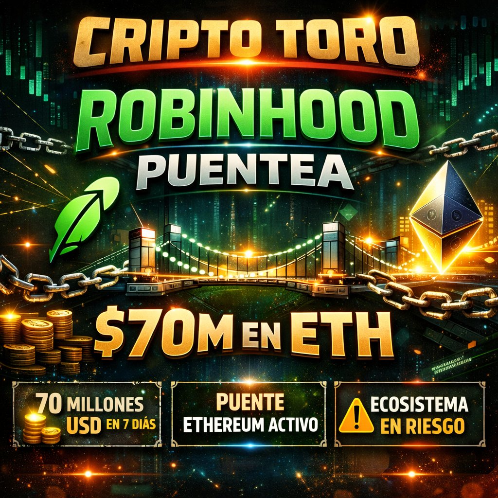 lloordy3's tweet photo. Robinhood y el puente de ETH 🚀🐂
Parce, vea pues: la nueva cadena de Robinhood arrancó con toda y en apenas una semanita ya movió más de 70 millones de dólares en Ethereum. Eso es como decir que la gente está confiando duro en el puente pa’ pasar su plata de un lado a otro.

🔑 Claves del cuento:

En solo 7 días se metieron más de 70 millones USD en ETH.

El puente está diseñado pa’ que los usuarios puedan mover sus tokens fácil y rápido.

Aunque la acogida fue brutal, los expertos dicen que todavía hay que estar pilas con la seguridad y la transparencia.
Parce, vea pues: la nueva cadena de Robinhood arrancó con toda y en apenas una semanita ya movió más de 70 millones de dólares en Ethereum. Eso es como decir que la gente está confiando duro en el puente pa’ pasar su plata de un lado a otro.

🔑 Claves del cuento:

En solo 7 días se metieron más de 70 millones USD en ETH.

El puente está diseñado pa’ que los usuarios puedan mover sus tokens fácil y rápido.

Aunque la acogida fue brutal, los expertos dicen que todavía hay que estar pilas con la seguridad y la transparencia.