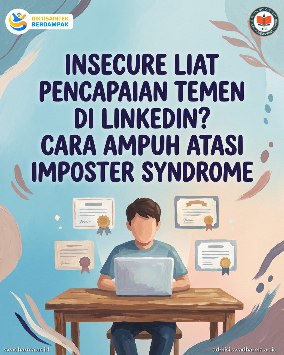 itb_swadharma's tweet photo. Berhenti membandingkan dirimu dengan orang lain. Fokus pada timeline diri dan rayakan setiap kemenangan kecilmu bersama kami!

Cek selengkapnya di https://t.co/cLedl1i2HA
#ITBSwadharma #ImposterSyndrome #FocusOnYourself #KuliahSeru #KuliahKelasKaryawan https://t.co/bbbnqS8gn8