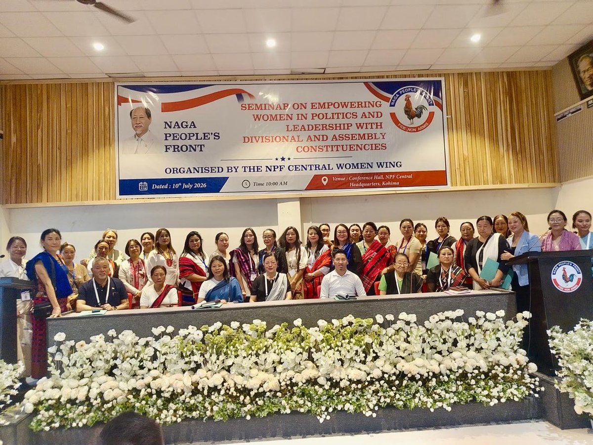 Wangpang_Konyak's tweet photo. Addressed representatives of the NPF Women Wing from all Divisions and ACs organised by the NPF Central Women Wing on the theme "Empowering Women in Politics & Leadership" today in Kohima.

Our Naga women have always been the backbone of our society. It’s time we equip them with the knowledge, platforms, and opportunities to lead and transform public welfare for a stronger, more inclusive Nagaland.

Thank you to the NPF Central Women Wing for this wonderful initiative and for the warm invitation. Inspired by the energy and commitment of all the women leaders present!

Together, let’s build a Nagaland where every woman can rise and thrive.